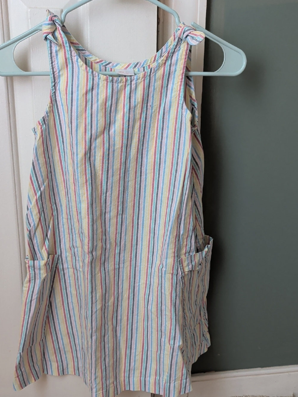 Hanna Andersson Stripe Tie-Shoulder Dress